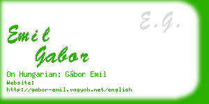 emil gabor business card